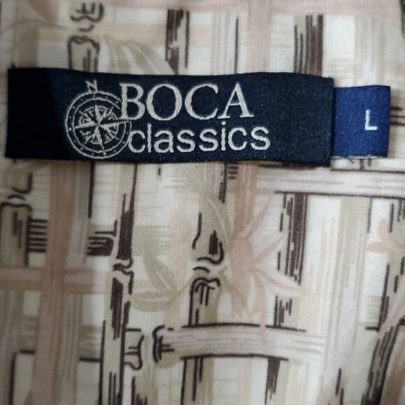 BOCA CLASSIC, men's Hawian type shirt. EXCELLENT CONDITION AND QUALITY. SIZE LG - Picture 2 of 8